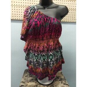 vanity Size Xl Off Shoulder Top Woman's All Over Print